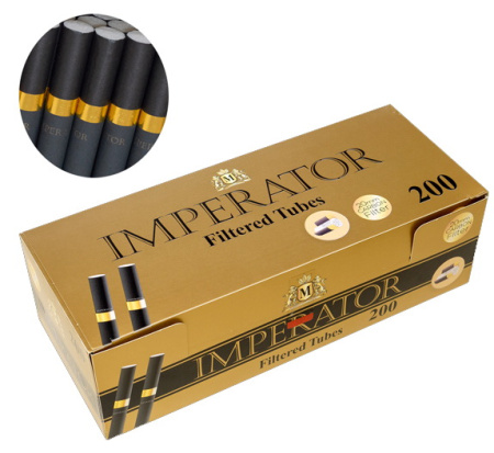 Сигарет.гильзы IMPERATOR BLACK CARBON GOLD (x200шт) фото