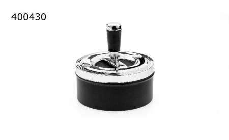 40043А Пепельница вращающаяся черная 110 мм фото