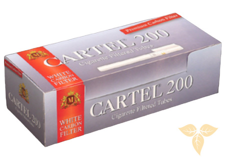 Сигарет.гильзы CARTEL CARBON WHITE (угольный фильтр) (x200шт) фото