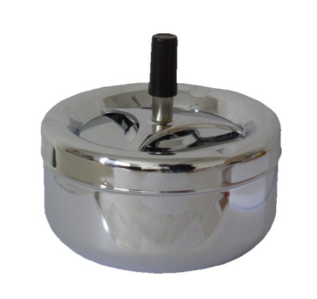 22370 Пепельница вращающаяся хром 130 мм фото