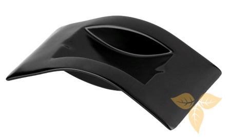 421009 Пепельница для 2-х сигар керамика, черная 19х11х4 см фото