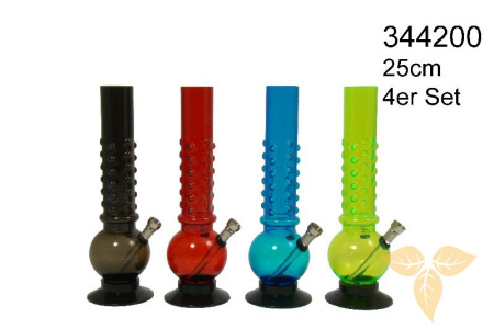 344200 Трубка курительная пластик 4 цвета, 25cm, Ø 37 mm фото