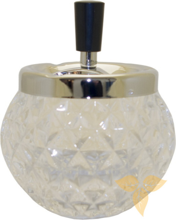 06106 Пепельница вращающаяся стекло прозрачная 120 мм фото