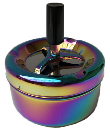 37001 Пепельница вращающаяся 90 мм радужная фото