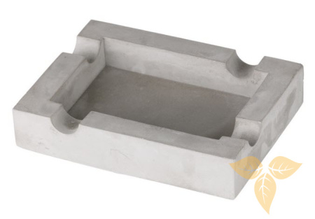 422014 Пепельница для 4-х сигар керамика, серая матовая 15,5x11,5x3,2cm фото