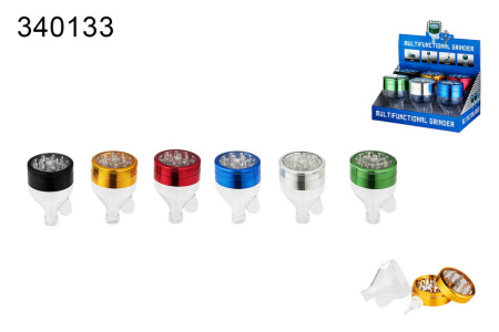 340133 Измельчитель для табака металл (3 части) фото