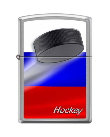Зажигалка Зиппо Z200 RUSSIAN HOCKEY PUCK Российский хоккей фото