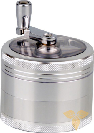 660401 Измельчитель для табака металл с ручкой (4 части, диам. 62мм) фото