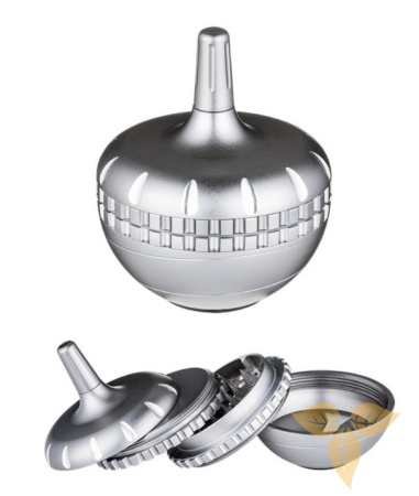 340359 Измельчитель для табака вращающийся металл 63х80мм (4 части) фото