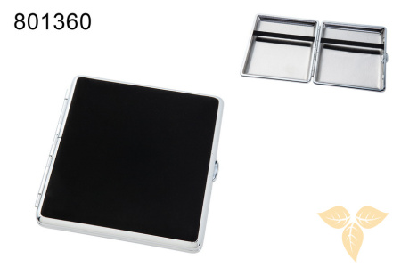 80136A Портсигар ANGELO д/20 сиг, черный, ПВХ фото