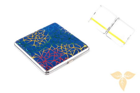 800601 Портсигар ANGELO д/20 сигарет, синий орнамент фото