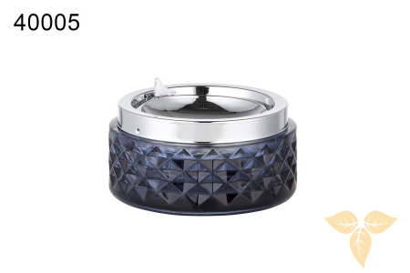 400050 Пепельница голубое стекло 11см фото