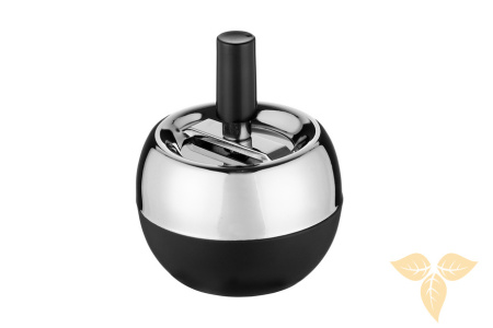 40057А Пепельница вращающаяся черная/хром 80 мм фото