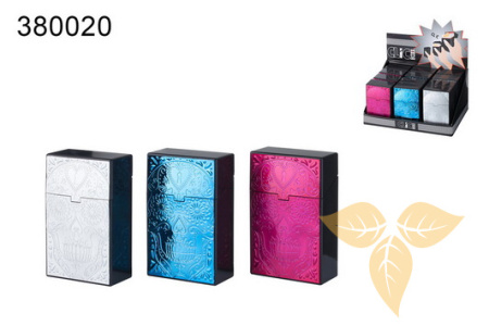 380020 Футляр д/пачки сигарет, пластик, 3 вида дизайна, "черепа" фото