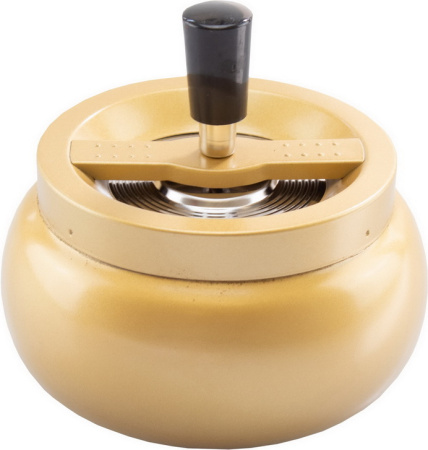 06036 Пепельница вращающаяся 132 мм золотая фото
