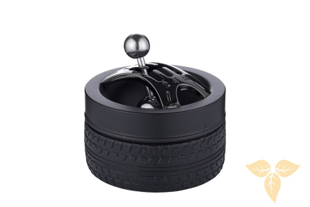 400902 Пепельница настольная черная "Шина" фото