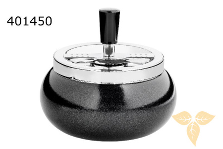 40145А Пепельница вращающаяся черная 110 мм фото