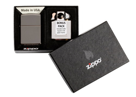 29789 набор ZIPPO (заж.-ка Black Ice и блок для зажиг. д/трубок) фото