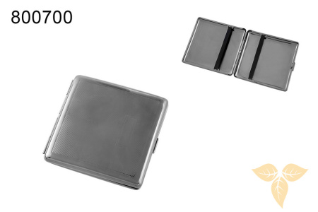 80070A Портсигар ANGELO д/20 сиг, хром антрацит фото