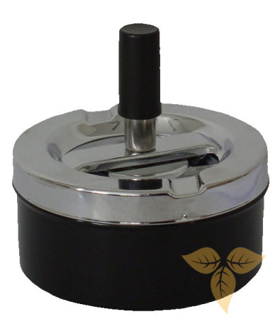 22301 Пепельница вращающаяся черная малая 90 мм фото