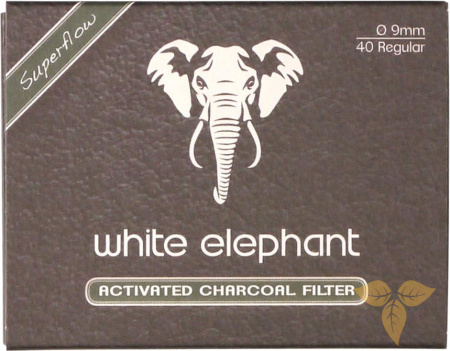 101091/64007 Фильтры для трубок WHITE ELEPHANT 9mm угольные x40шт фото