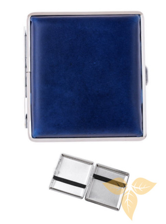 801530 Портсигар ANGELO д/20 сиг, нат.кожа, синий фото