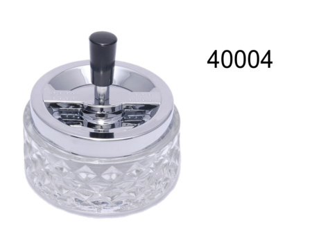 400040 Пепельница вращающаяся стекло 11см фото