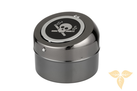 400014 Пепельница настольная хром "череп" фото