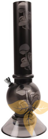 31879 Трубка курительная пластик черная, "Mushroom", 33.5cm фото