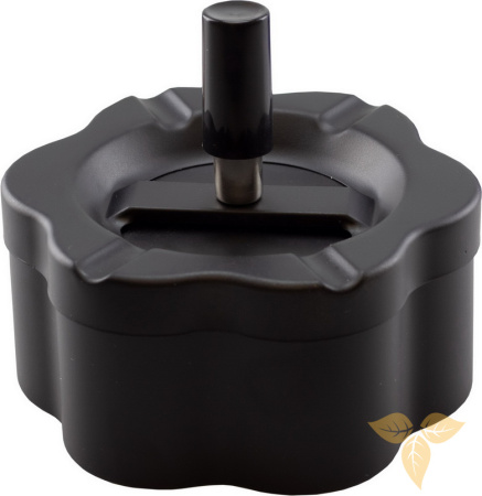 06046 Пепельница вращающаяся 110 мм черная фото