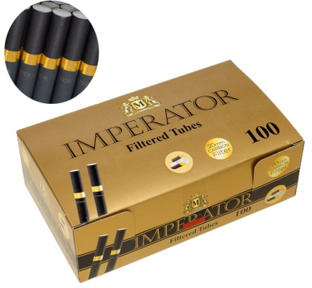 Сигарет.гильзы IMPERATOR BLACK CARBON GOLD (x100шт) фото