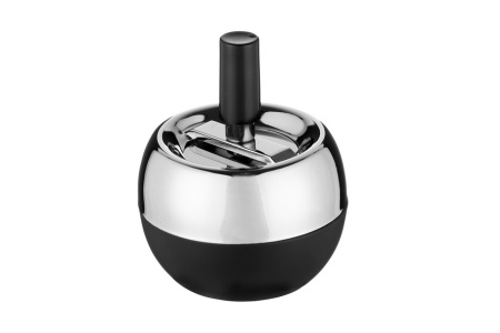 40057А Пепельница вращающаяся черная/хром 80 мм фото