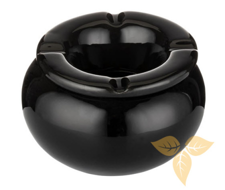 402550 Пепельница настольная керамическая черная 11 см фото