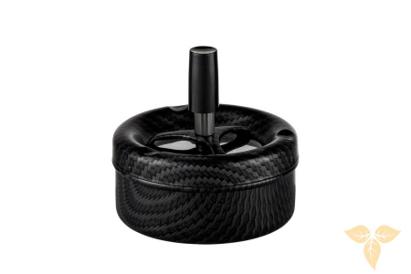 400039 Пепельница вращающаяся черная 11см фото