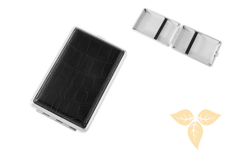 800844 Портсигар ANGELO д/12 сиг, кроко черный фото