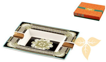 422004 Пепельница для 2-х сигар из китайского фарфора 20x17x2,5cm фото