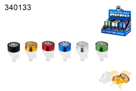 340133 Измельчитель для табака металл (3 части) фото