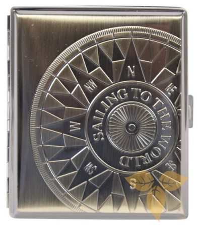 06374 Портсигар д/18 сиг, "компас" , 80 мм фото
