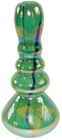 26032 Трубка курительная стекло зеленая 23 см фото