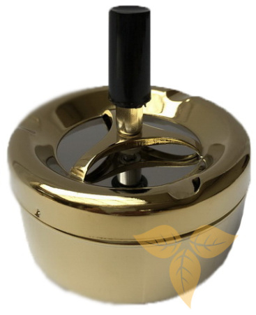 37002 Пепельница вращающаяся 90 мм золотая фото