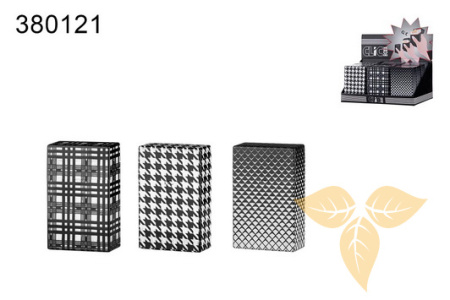 380121 Футляр д/пачки сигарет, пластик, 4 вида дизайна, черно-белый фото