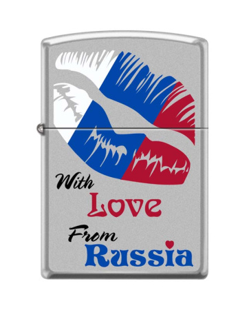 Зажигалка Зиппо Z205 WITH LOVE FROM RUSSIA Из России с любовью фото