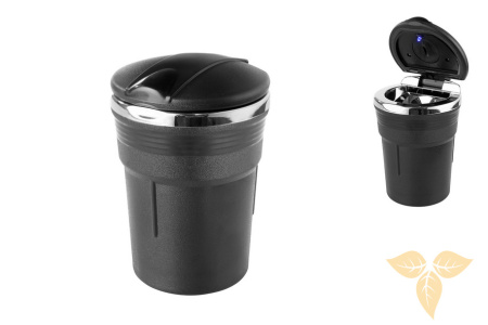 405190 Пепельница для автомобиля черная/светодиод 6 см фото