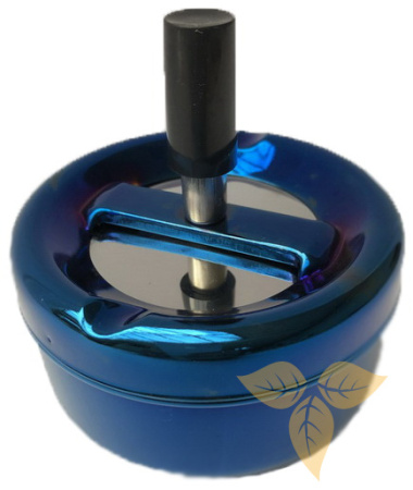 37003 Пепельница вращающаяся 90 мм синий металлик фото