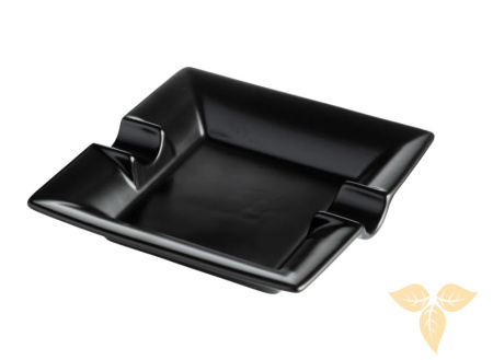 422011 Пепельница для 2-х сигар керамика, черная 16,3х16,3х3,3 см фото