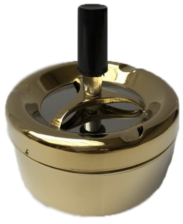 37002 Пепельница вращающаяся 90 мм золотая фото
