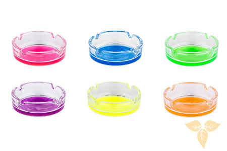 401260 Пепельница настольная цветное стекло фото